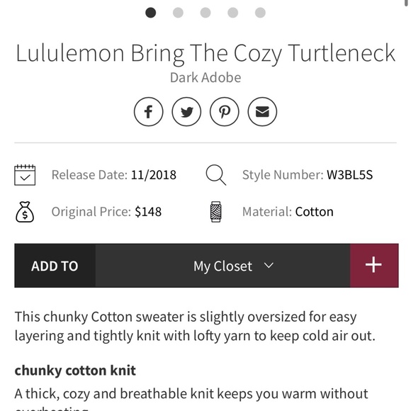 Lululemon bring the cozy turtleneck - Picture 4 of 5